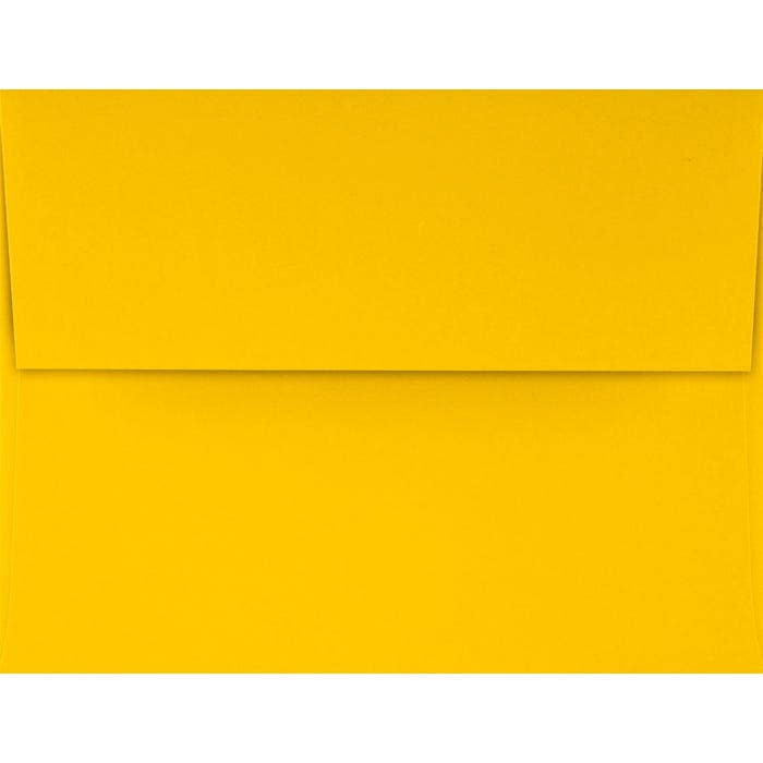 JAM A2 Envelopes, Sunflower Yellow, Peel & Press, 12/PK