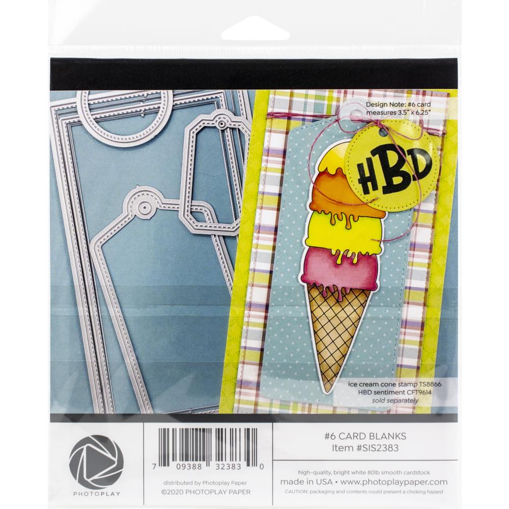 Say It With Stamps Scored #6 Cards 10/Pkg - Photoplay Paper