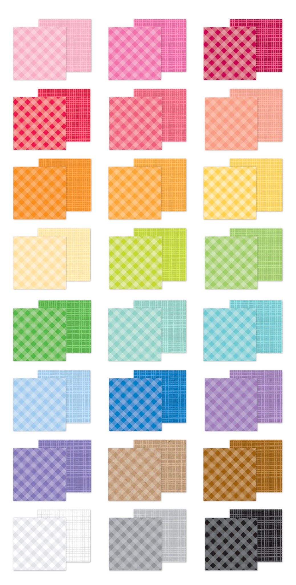 Gingham - Linen - Double Sided 6 x8 Paper Pad - Doodlebug Design
