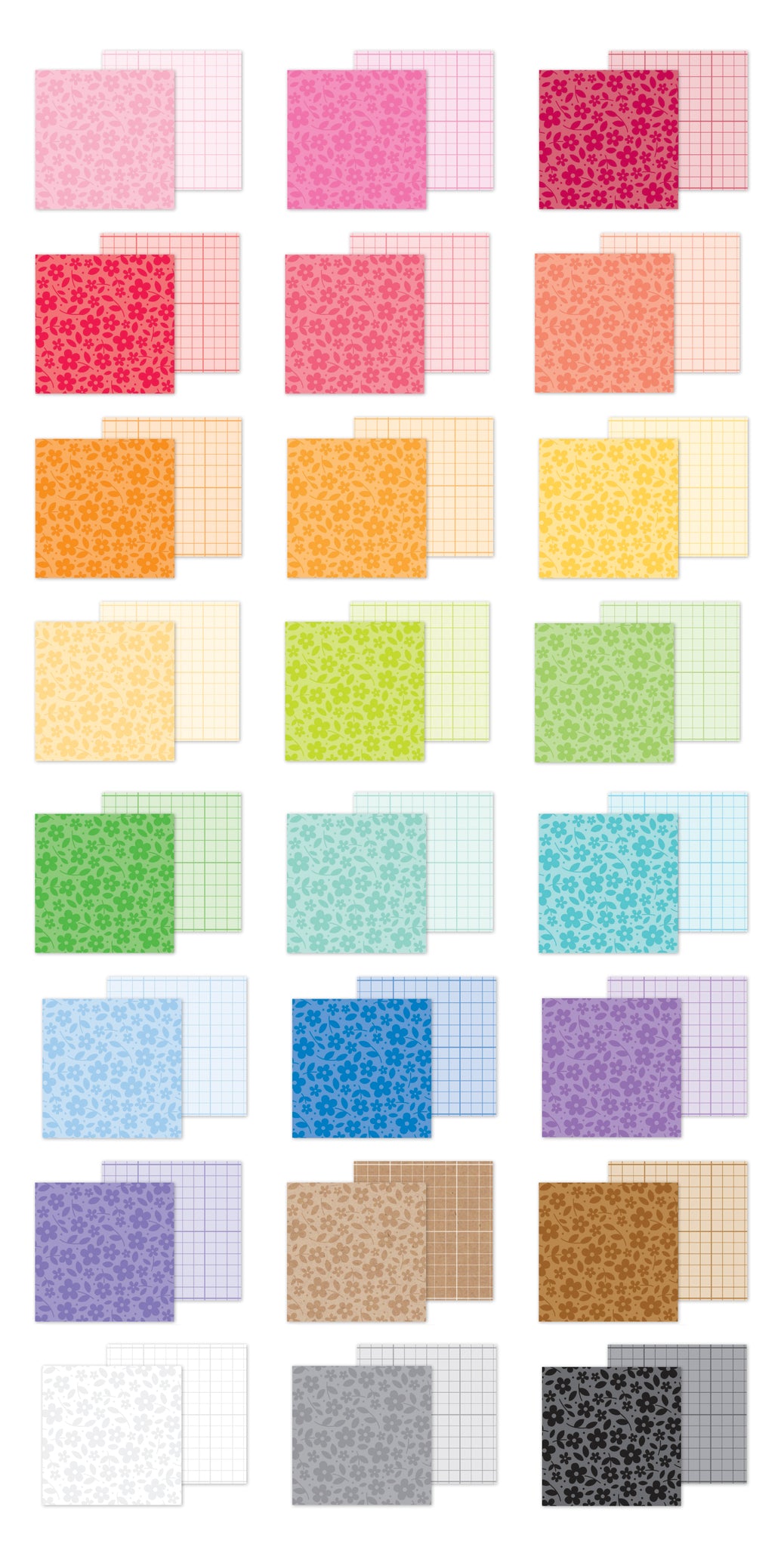 Floral - Graph Double Sided 6 x8 Paper Pad - Doodlebug Design