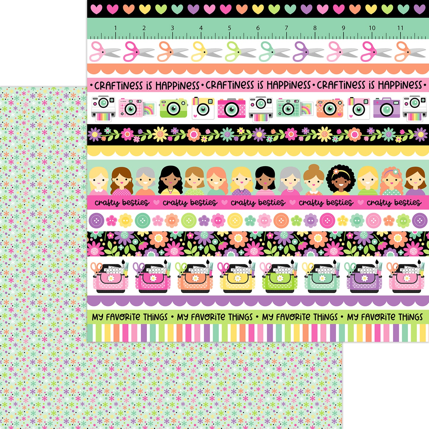 Magical Memories 12x12 double sided paper Color Me Crafty Collection by Doodlebug Designs