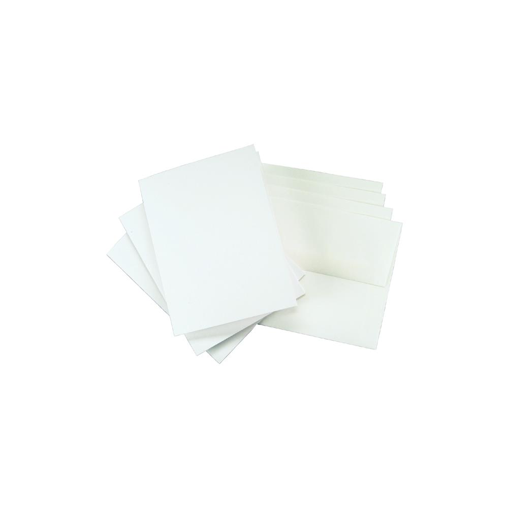 A2 Greeting Card Bases with Envelopes Value Pack White 25 sets/Pkg - Leader Paper Products