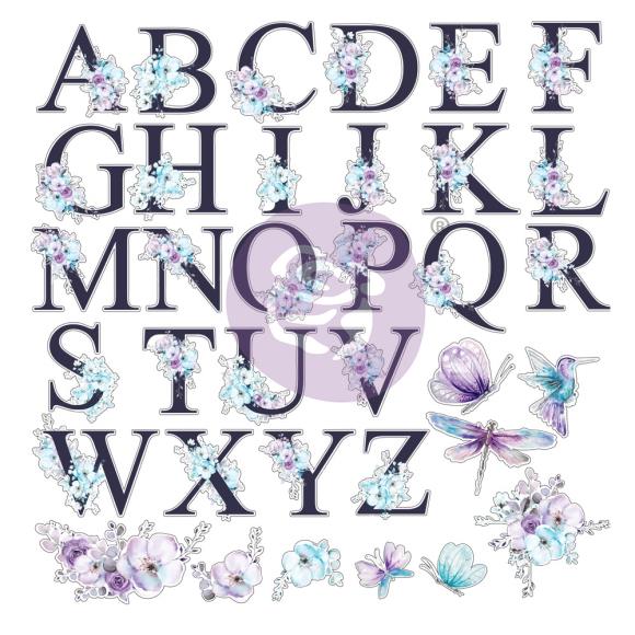 Aquarelle Dreams Acetate Ephemera Alphabet Set by Prima