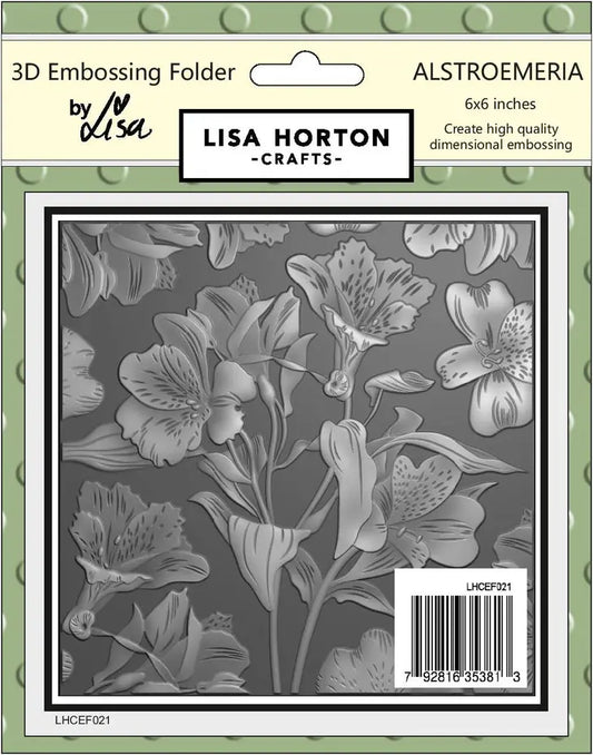 Alstroemeria 6x6 3D Embossing Folder by Lisa Horton Crafts