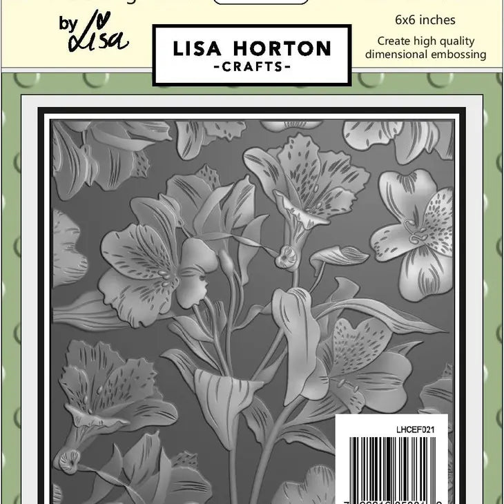 Alstroemeria 6x6 3D Embossing Folder by Lisa Horton Crafts