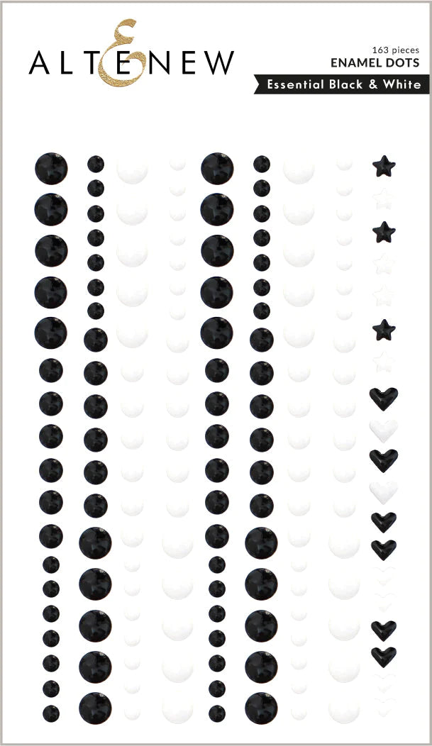 Altenew Essential Black and White Enamel Dots Embellishments