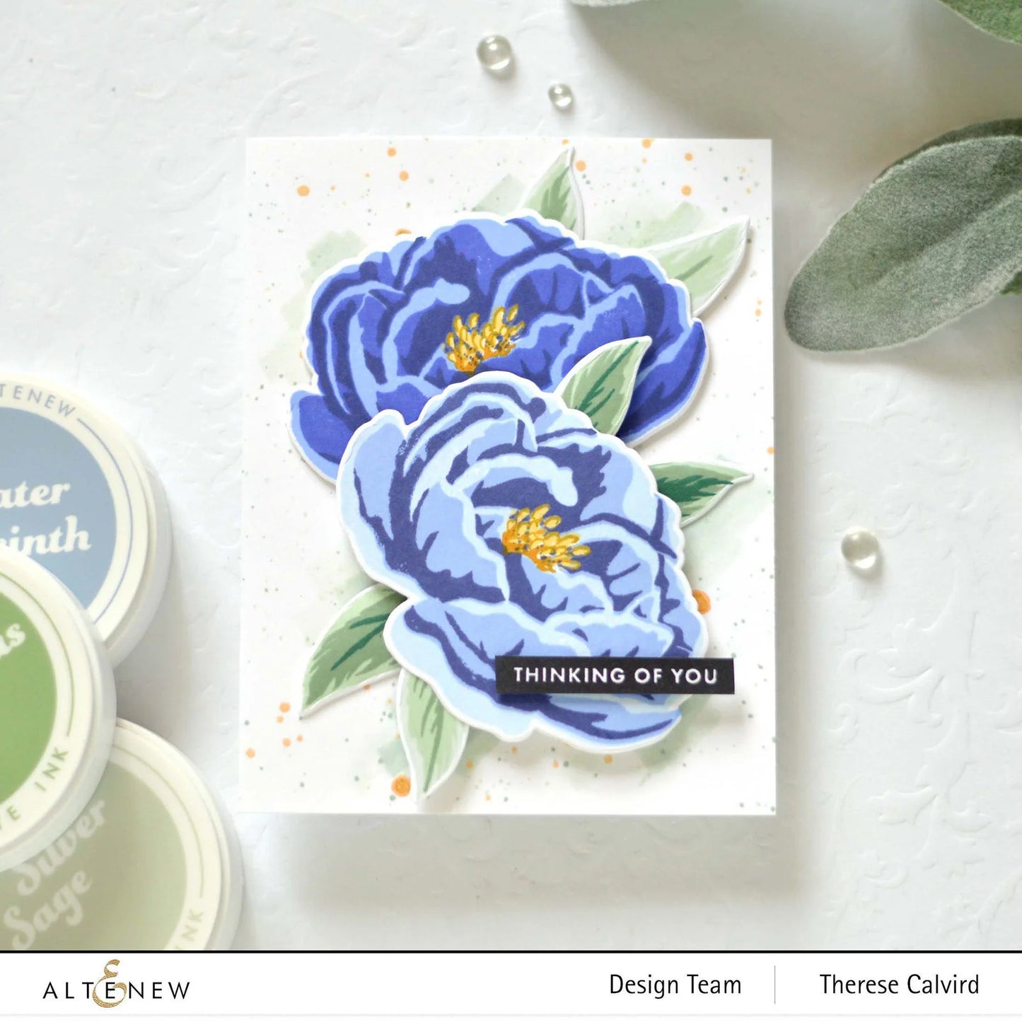 Altenew - Blue Mountains Fresh Dye Ink 4 Mini Cubes and Reinker Bundle