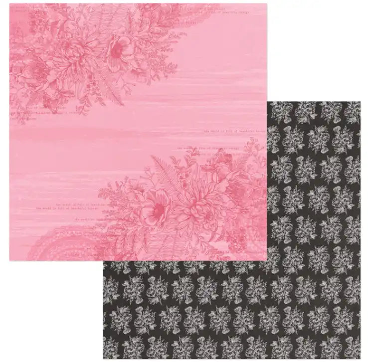 Boatanic Beautiful Things Double Sided 12x12 Scrapbook Paper - Bo Bunny