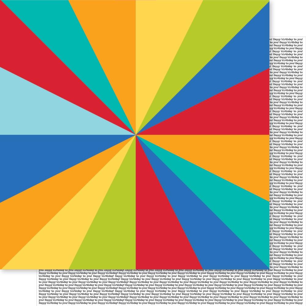 Birthday Bash Burst Double Sided 12x12 Cardstock - Bella Blvd