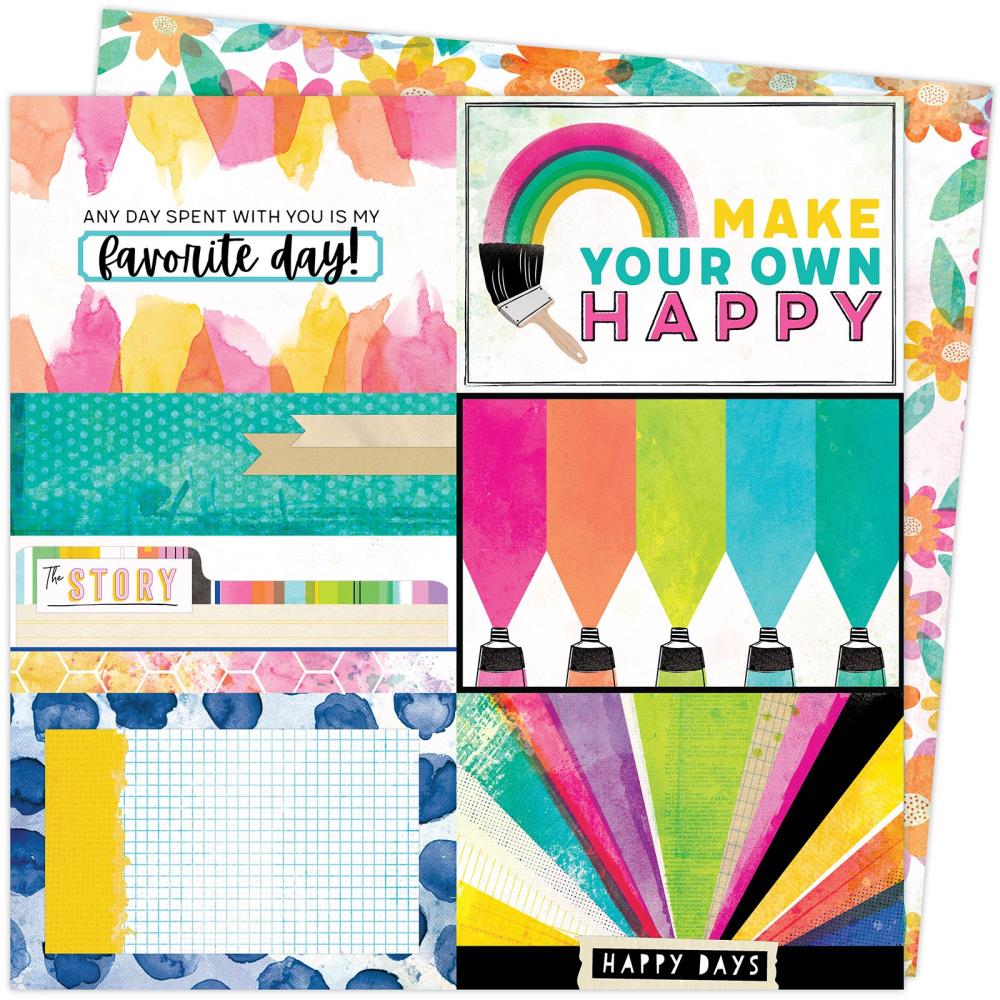 Canvas 12x12 Scrapbook Paper - Color Study - Vicki Boutin