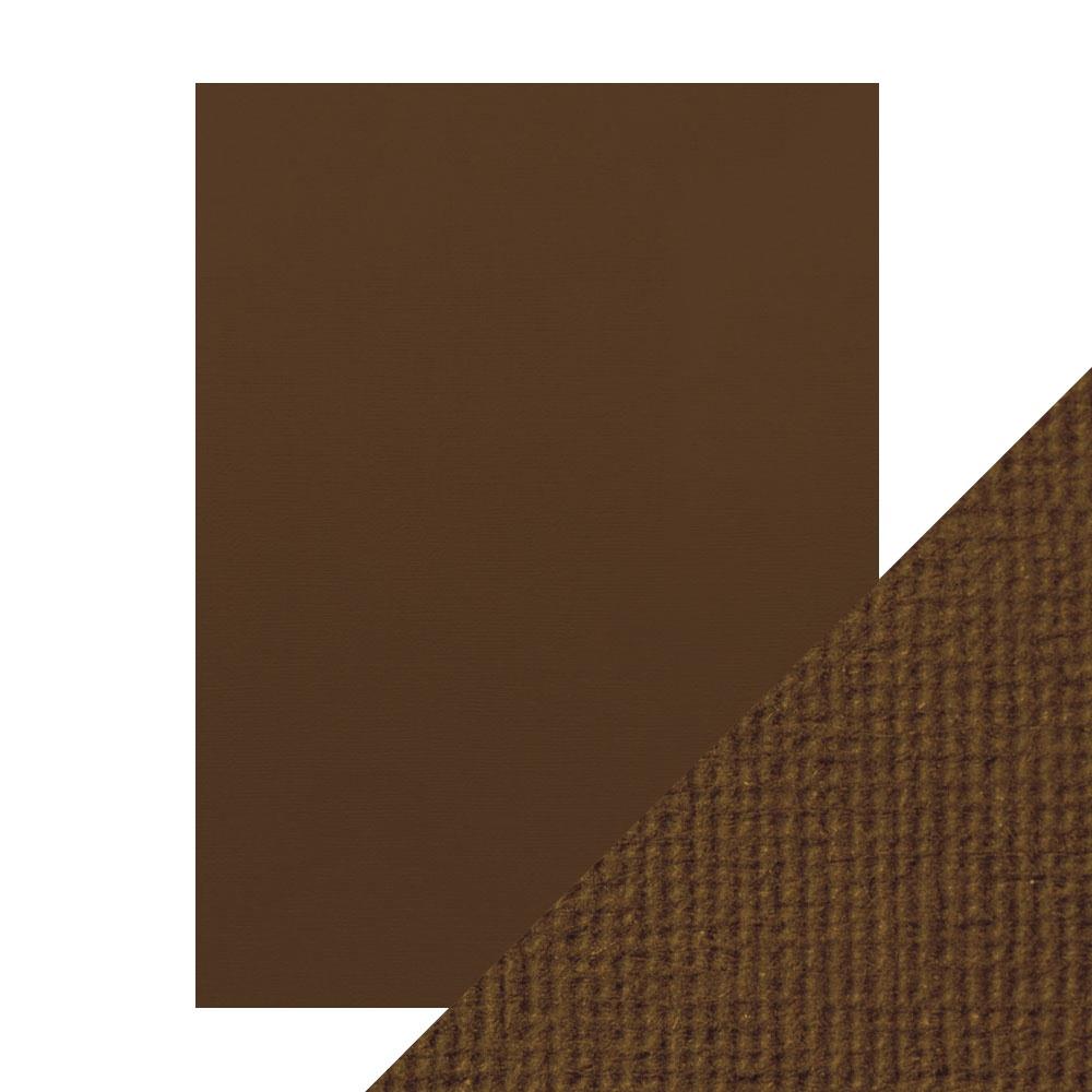 Chocolate Brown - Craft Perfect Weave Textured Classic Cardstock 8.5"X11" 10/Pkg