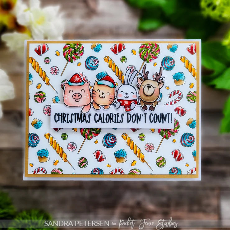 Christmas Goodies Fabulous Foiling Toner Card Fronts Cardstock - Picket Fence Studios
