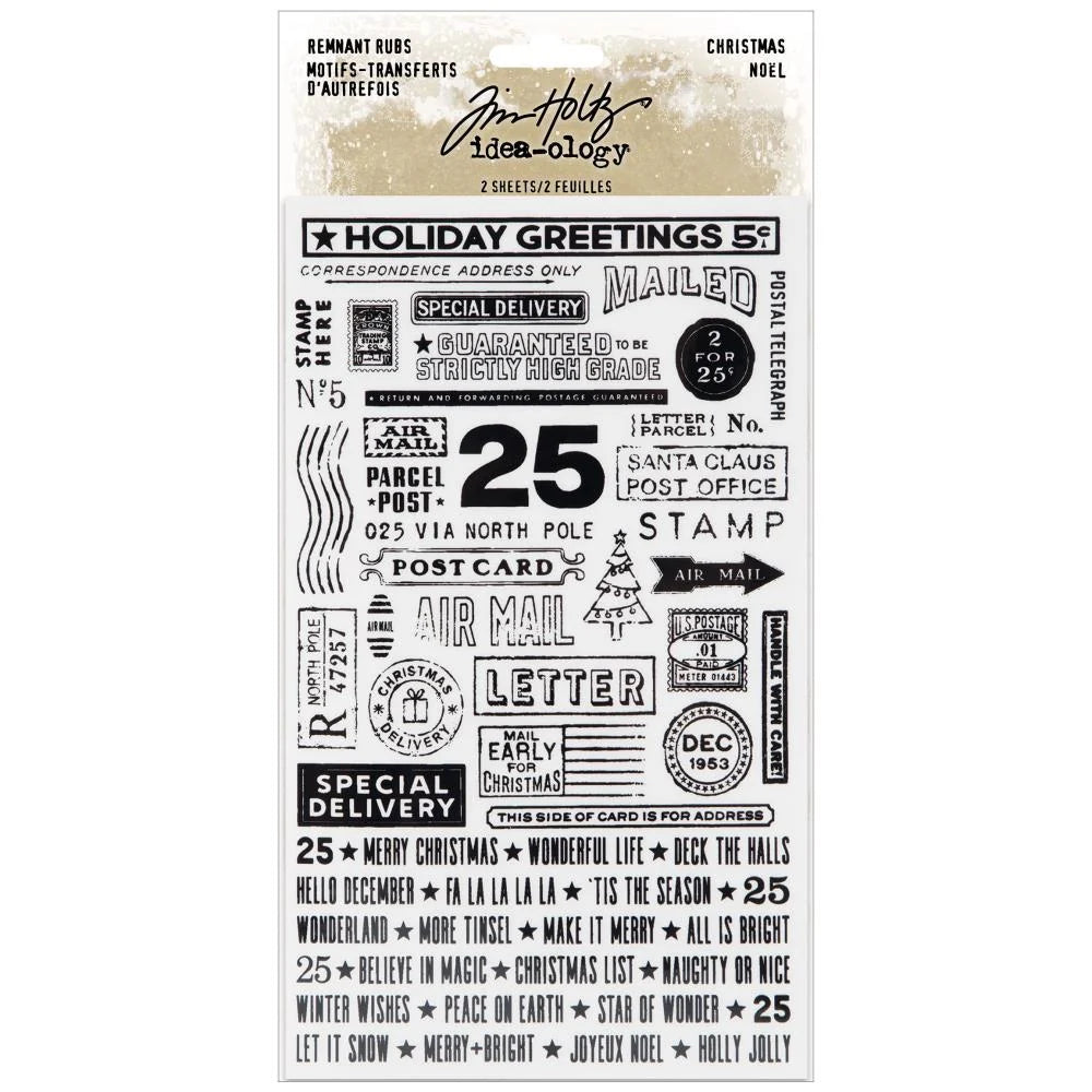 Christmas Noel Remnant ub on Transfers by Tim Holtz Idea-Ology