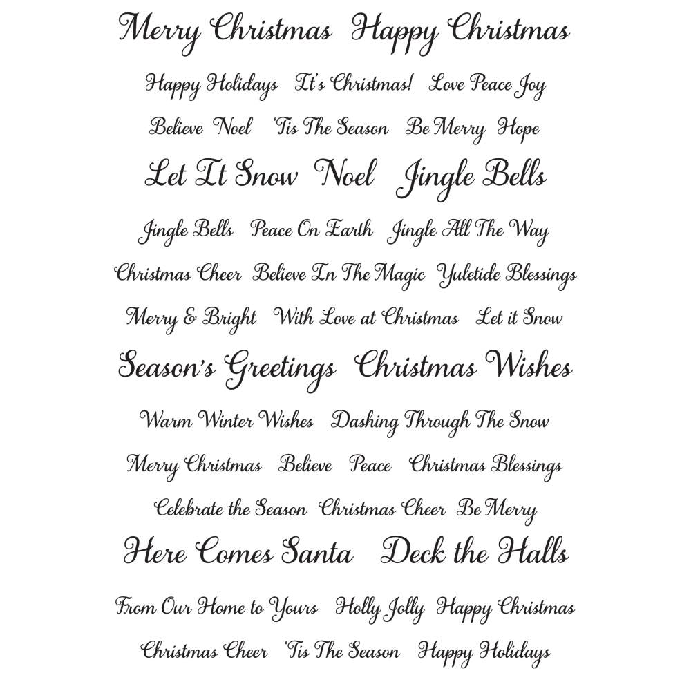 Wordies Christmas Sentiment Sheets Toner Foilable by Creative Expressions