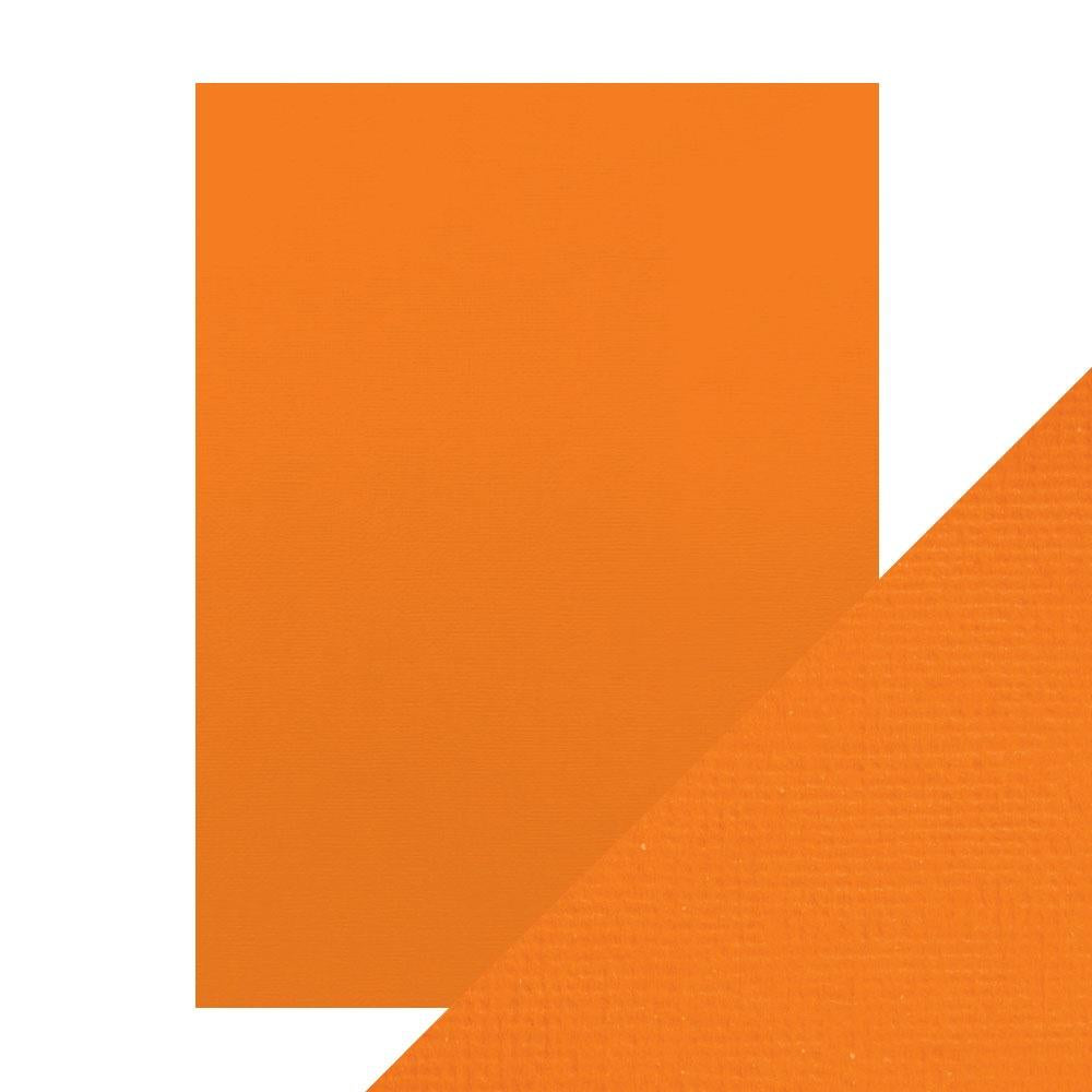 Clementine Orange - Craft Perfect Weave Textured Classic Cardstock 8.5"X11" 10/Pkg