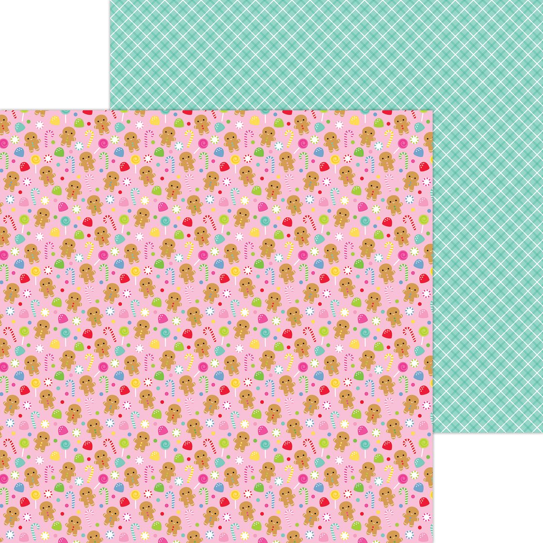 Cookies and Candy Pattern 12x12 Cardstock Oh What Fun Doodlebug Design