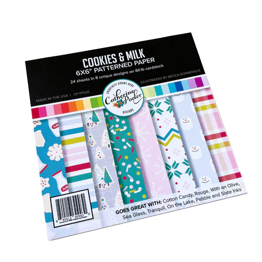 Cookies and Milk Holiday 6x6 Pattern Paper Pad - Catherine Pooler Designs