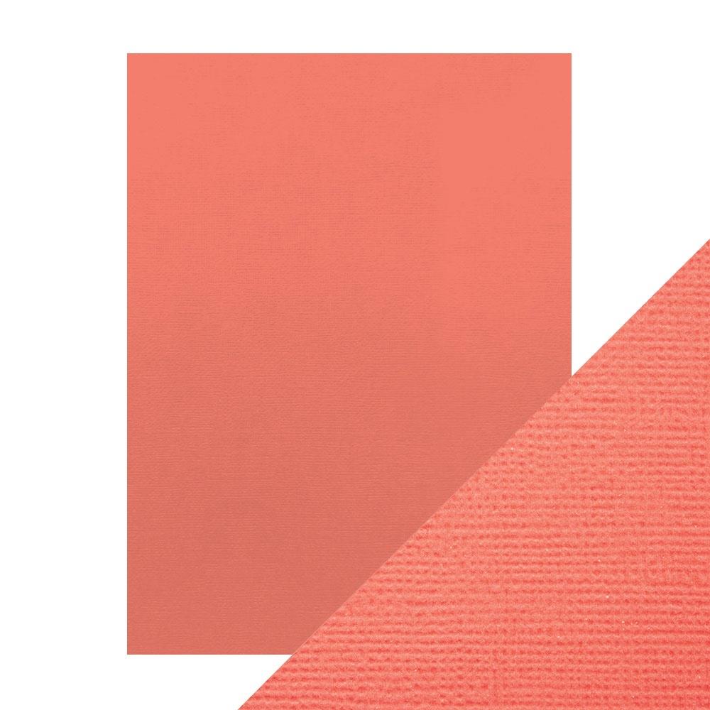 Coral Pink - Craft Perfect Weave Textured Classic Cardstock 8.5"X11" 10/Pkg
