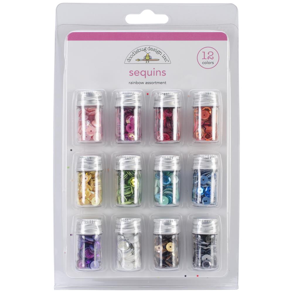 Doodlebug Designs - Kraft in Color Rainbow Sequins Embellishment Mix