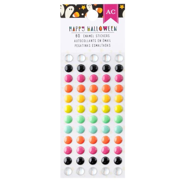 Happy Halloween Enamel Dot Embellishments - American Crafts