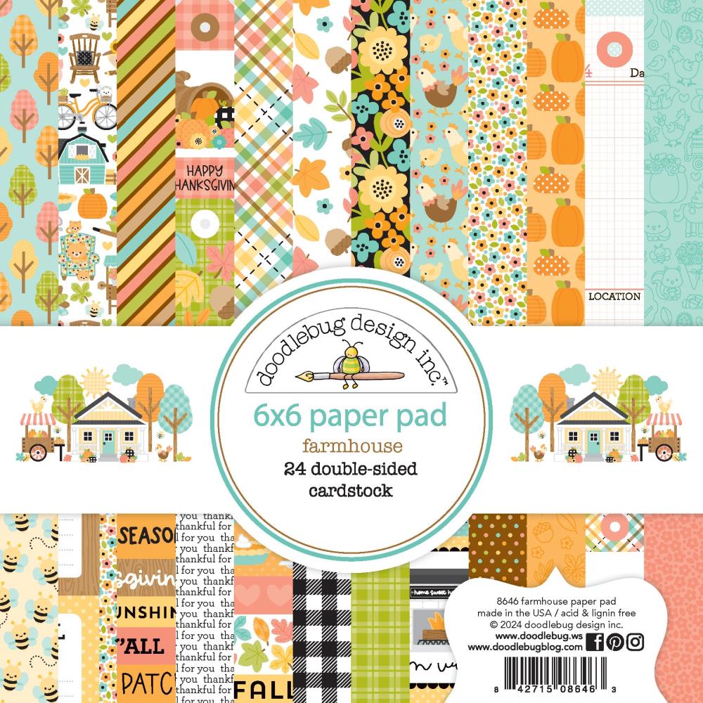 Doodlebug Farmhouse Double Sided 6x6 Pattern Paper Pad