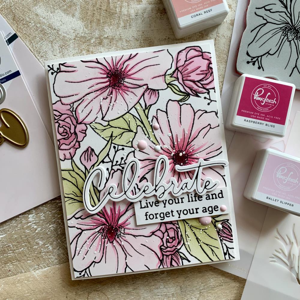Floral Focus Stamp and Layering Stencil Set - Pinkfresh Studio