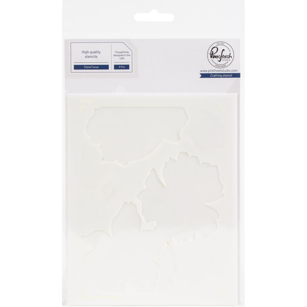 Floral Focus Stamp and Layering Stencil Set - Pinkfresh Studio