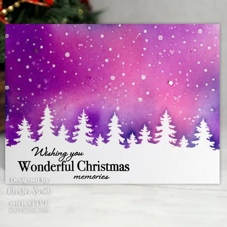 Creative Expressions Forest Elements DL Pine Trees Stencil Mask