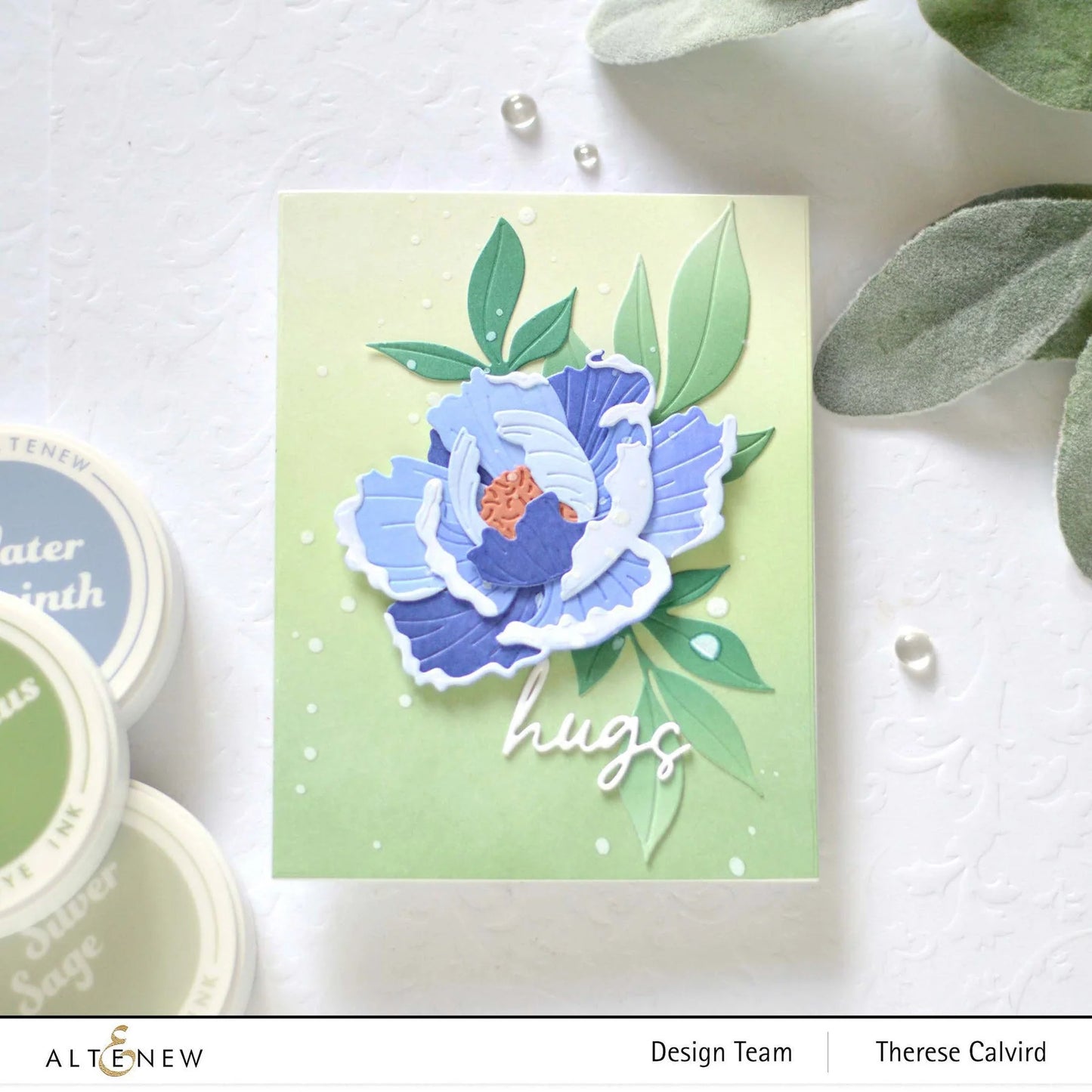 Altenew - Frosted Foliage Fresh Dye Ink 4 Mini Cubes and Reinker Bundle