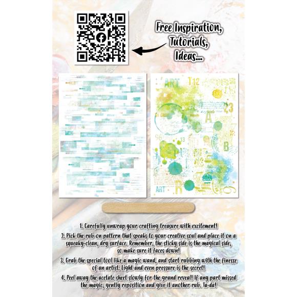 A5 Rub-Ons Green Meanies by AALL and Create