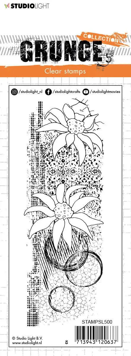 Studio Light Grunge 5 Collection Floral Stamp SL500