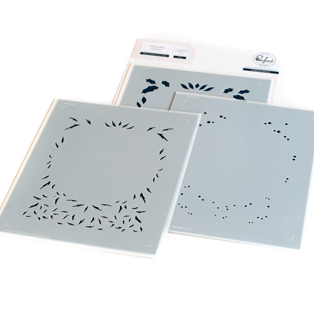 Happy Holidays Stamp and Layering Stencil Set - Pinkfresh Studio