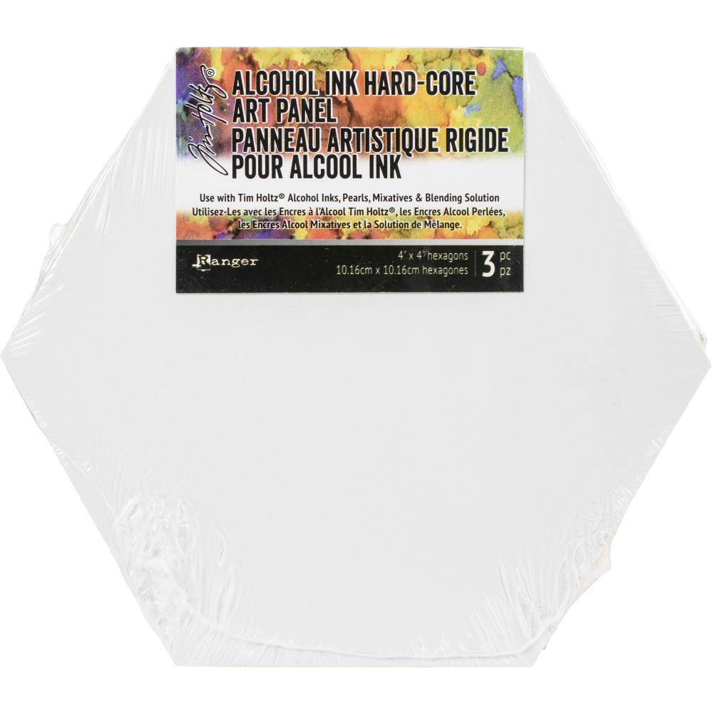 Tim Holtz Alcohol Ink Hard Core Art Panel Hexagon 4"X4" - Ranger