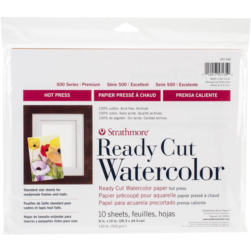 Strathmore Watercolor Paper Pack 8x10 Hot Press