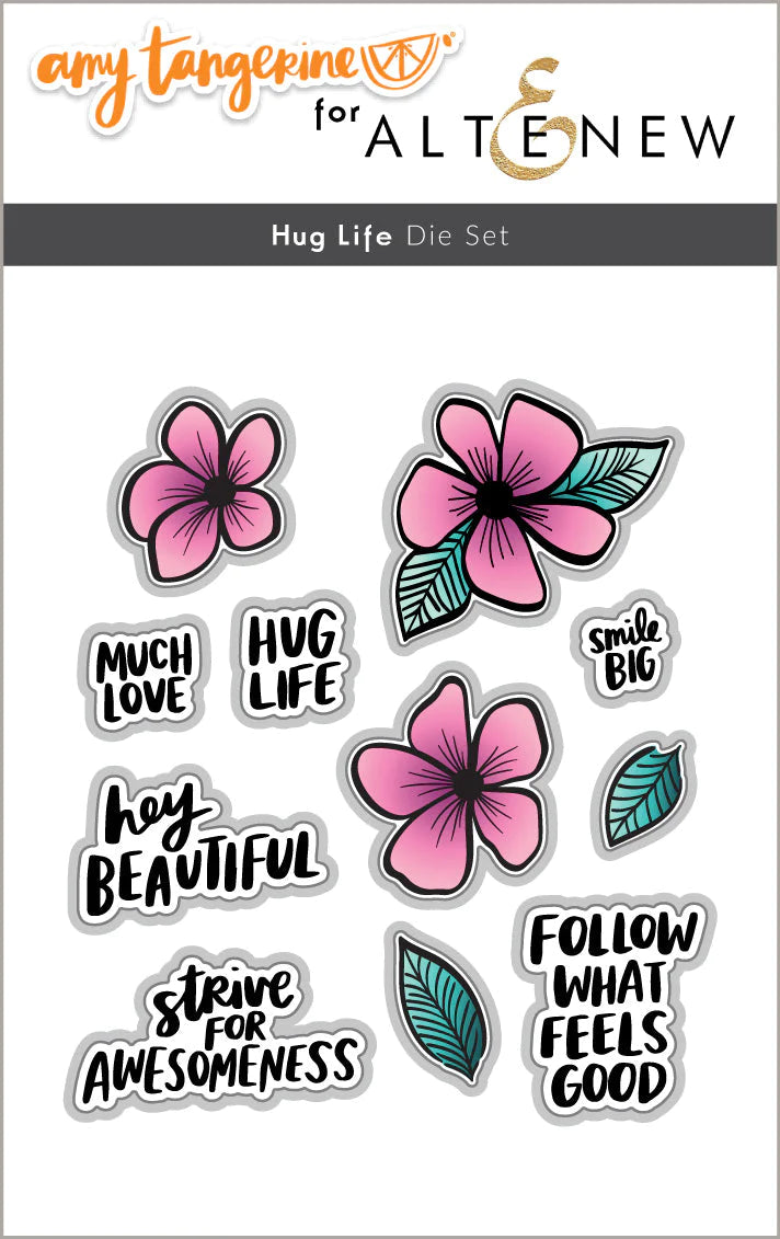 Altenew - Amy Tangerine - Hug Life Stamp Set and Die Set
