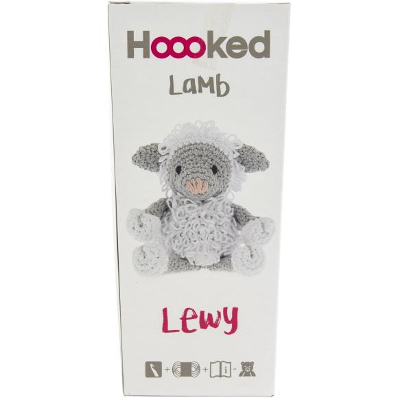Amigurumi Crochet DIY Kit - Lamb Lewy White and Grey - Hooked