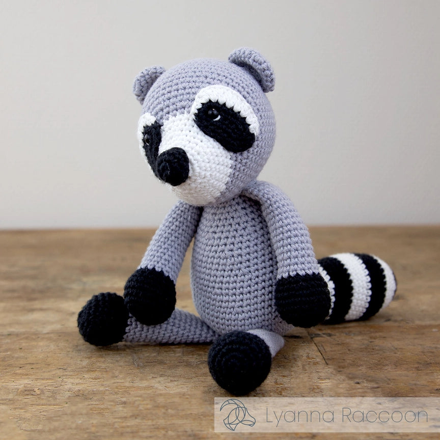 Lyanna Raccoon - DIY Crochet Kit  - Handicraft USA