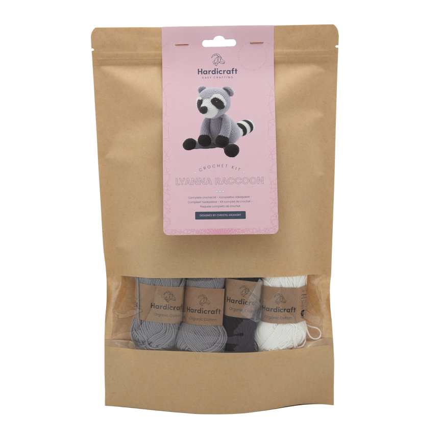 Lyanna Raccoon - DIY Crochet Kit  - Handicraft USA