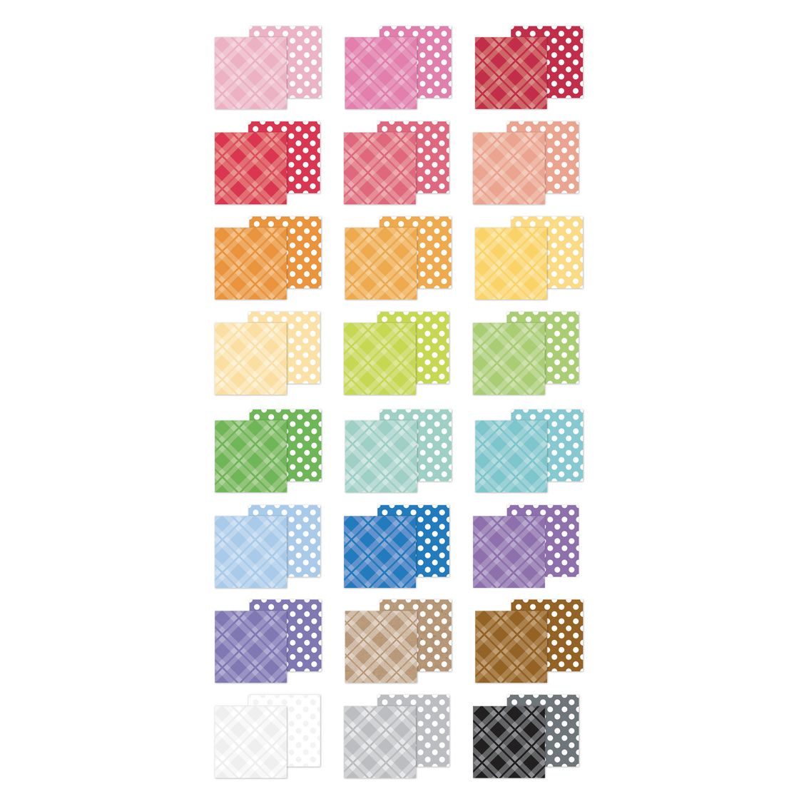 Plaid - Polka Dot Double Sided 6 x8 Paper Pad - Doodlebug Design