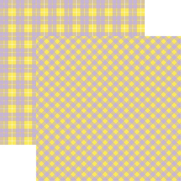 Plaid Pastels Plaid Six 12x12 Scrapbook Paper - Reminisce
