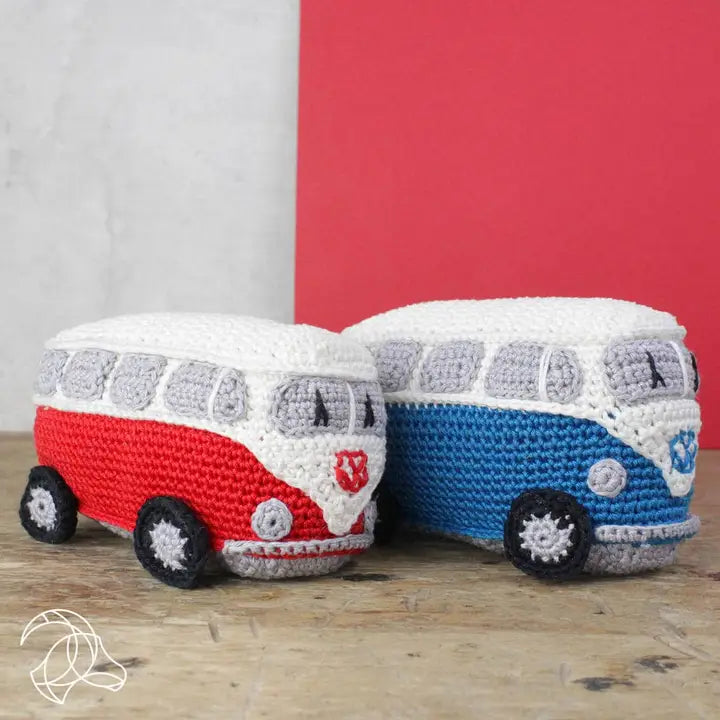 Retro Van Blue - DIY Crochet Kit  - Handicraft USA