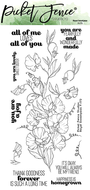 Royal Sweetpeas Clear Stamps by Picket Fence Studios