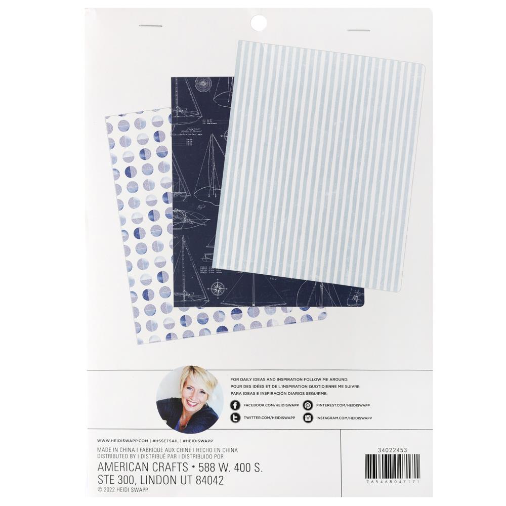 Heidi Swapp Sailboats Set Sail Blank Notebooks 3/Pkg