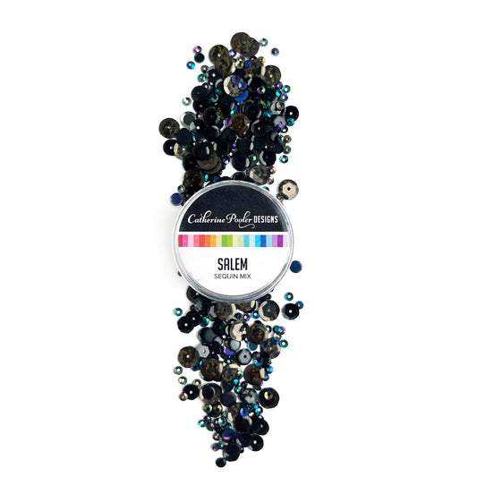 Salem Black Cardmaking Sequin Embellishment Mix - Catherine Pooler