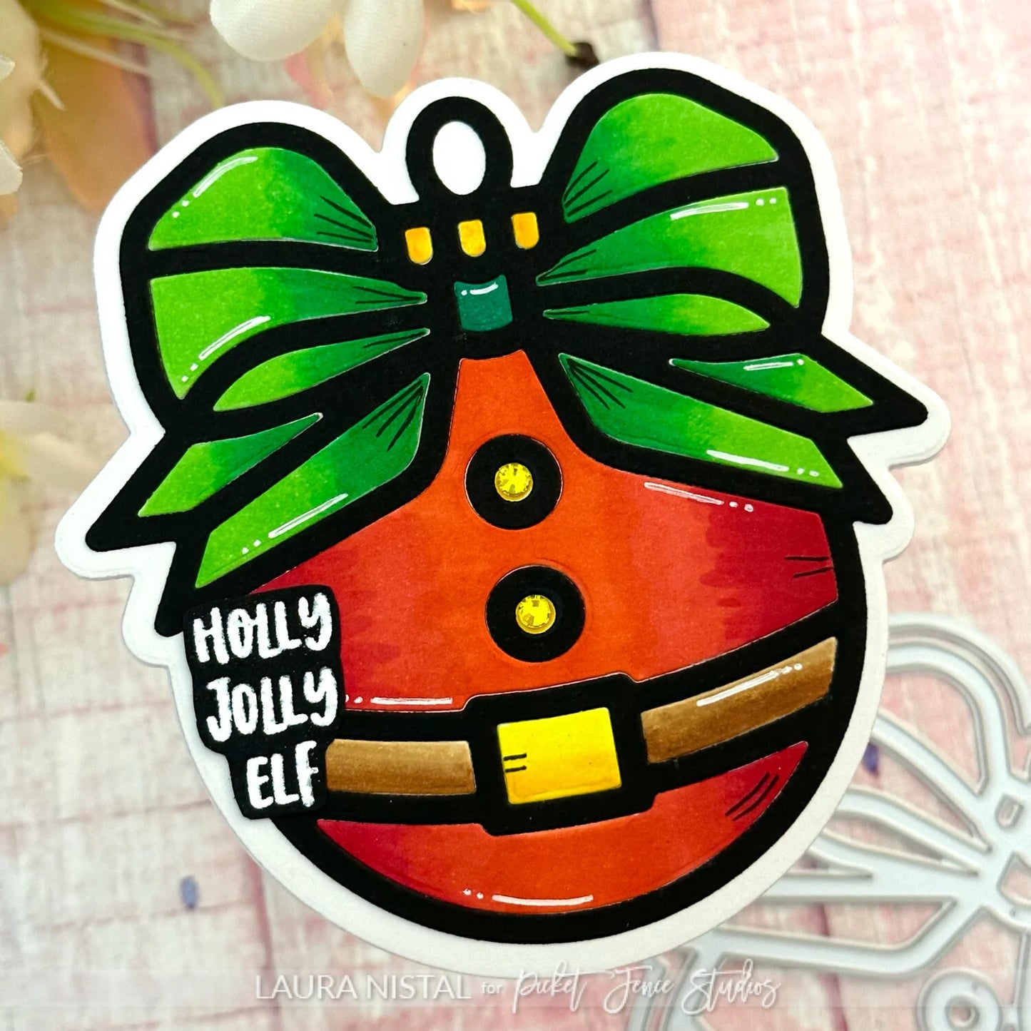 Santa's Suit Ornament Die - Picket Fence Studios