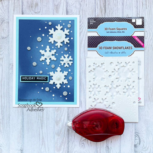 Scrapbook Adhesives 3D White Foam Snowflakes Limited Edition