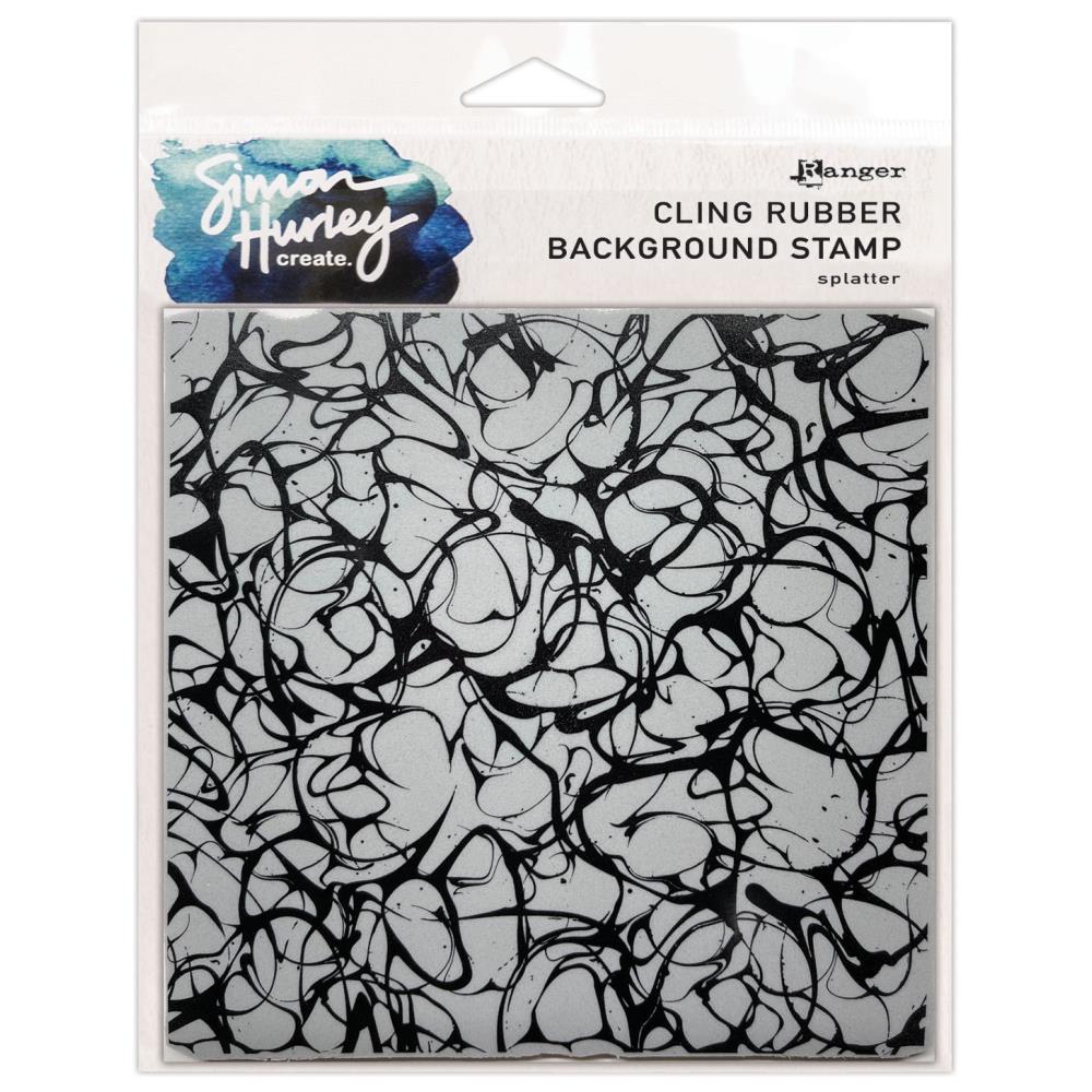Simon Hurley Create - Splatter - Background Cling Stamp 6x6