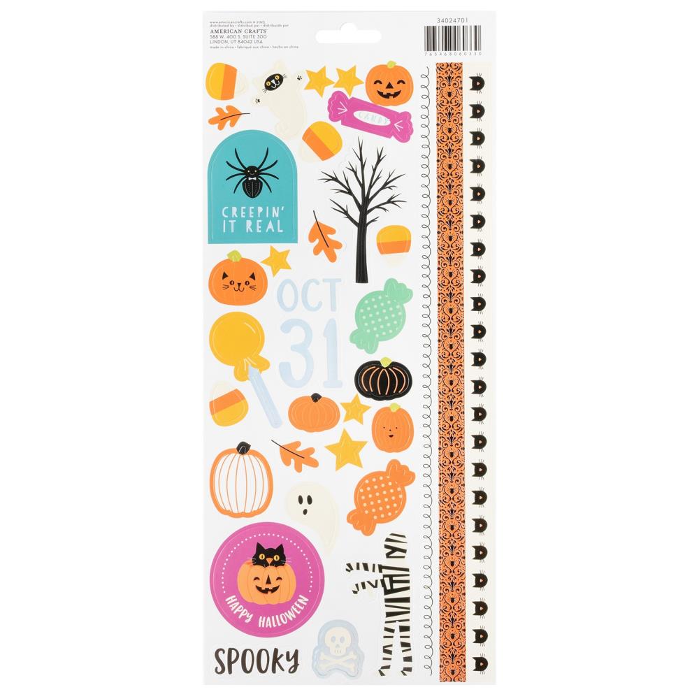 Happy Halloween Stickers 6x8 - American Crafts