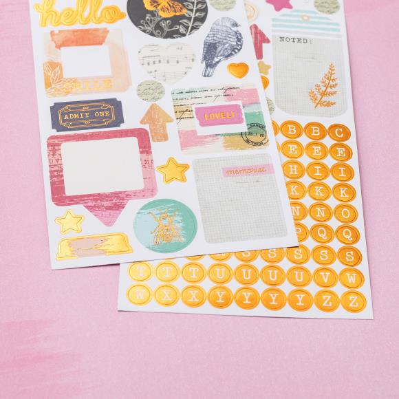 Beautiful Things Cardstock Stickers and Alphabet with Copper Foil - Bo Bunny