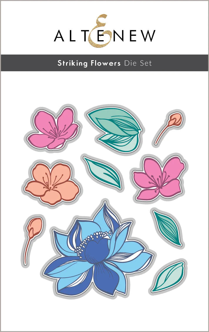 Altenew -Striking Flowers Bundle Stamp Set and Die Set